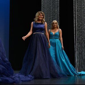 Sherri Hill 51895 Navy Blue Gown